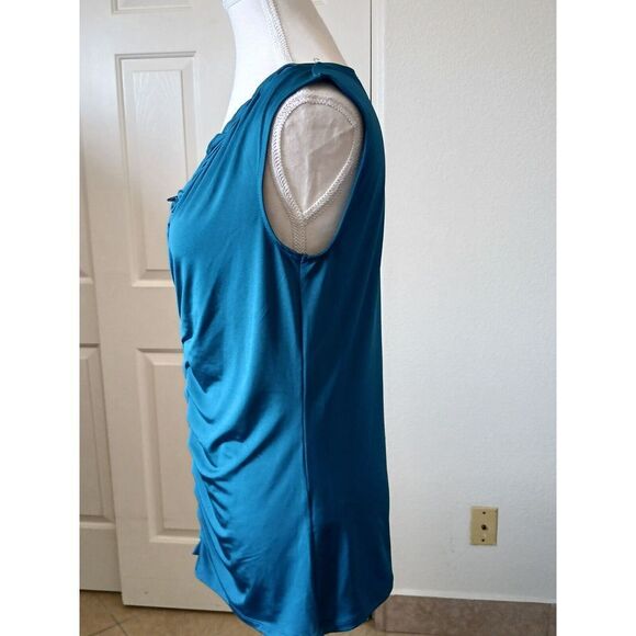 Dana Buchman Womens Sleeveless Braided Detail V Neck Stretch Pullover Top Medium - Picture 4 of 13